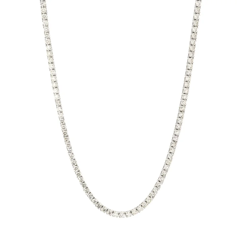 Delicate Crystal Jewelry For Sophisticated Charm 10.09 ctw Diamond Eternity Necklace