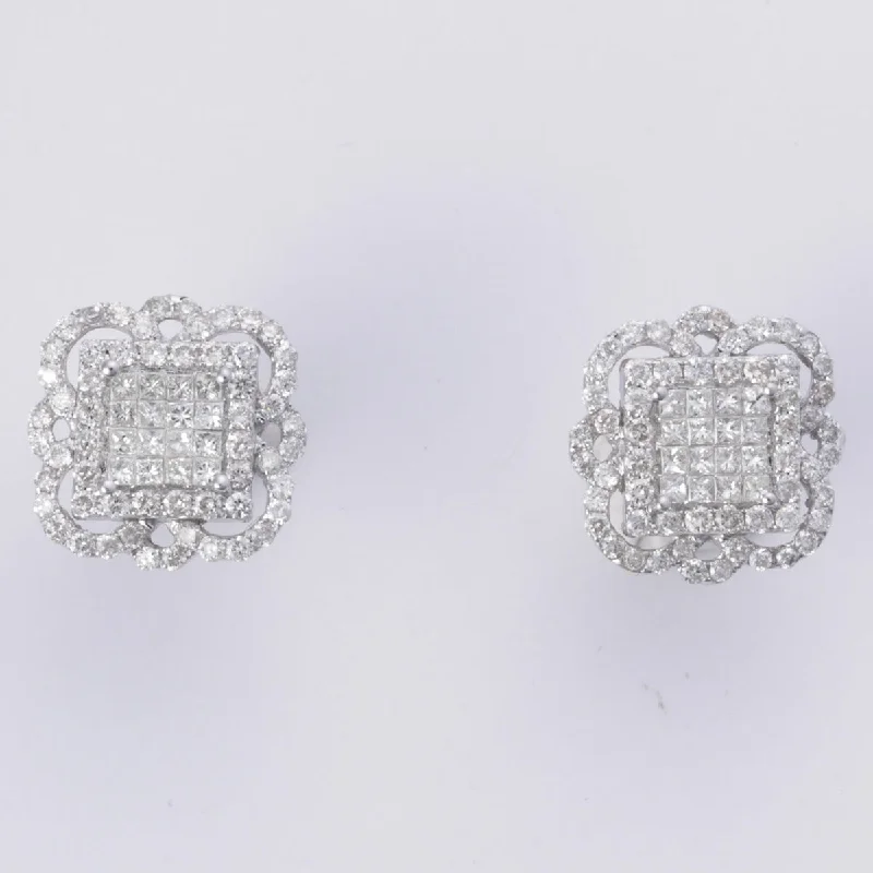 Don't Miss These Dazzling Jewelry Discounts 14k White Gold Diamond Earring | 1.69ctw |