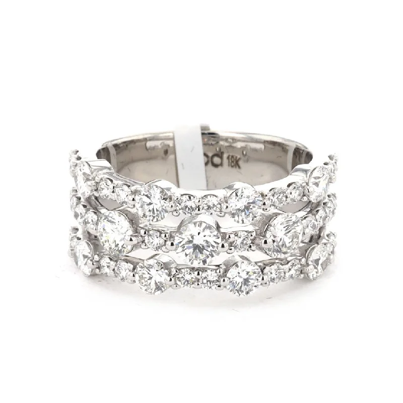 Affordable Luxury Jewelry For Every Occasion 2.20 ctw Diamond 3-Row Band