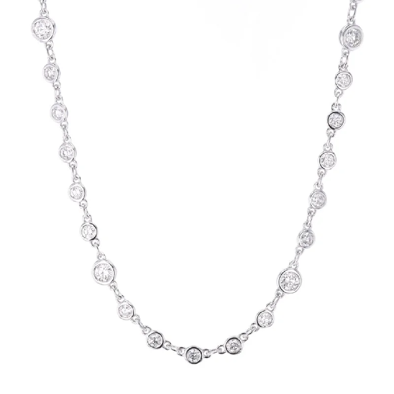 Romantic Heart-Shaped Jewelry For Special Gifts 3.83 ctw Diamonds By The Yard Necklace