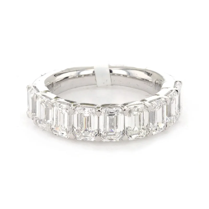 Limited-Stock Jewelry Sale – Once It's Gone, It's Gone 4.60 ctw Lab Grown Diamond Emerald Cut Band