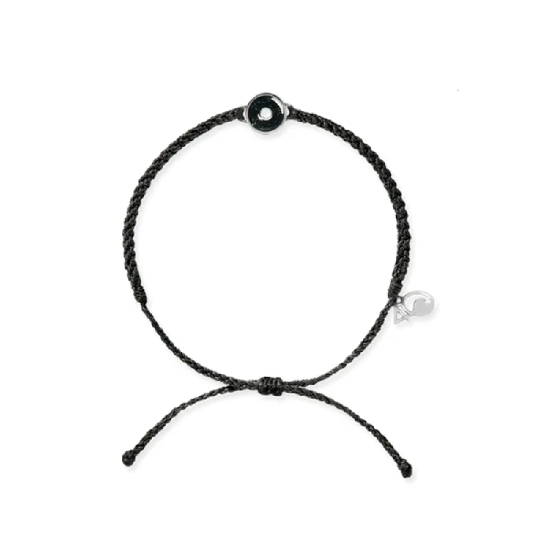 Upgrade Your Jewelry Collection For Less 4Ocean Osborne Reef Black Braided Tire Crumb Bezel Bracelet