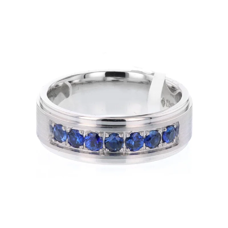 Shop Dazzling Jewelry At The Best Prices 7.5MM Blue Sapphire Band