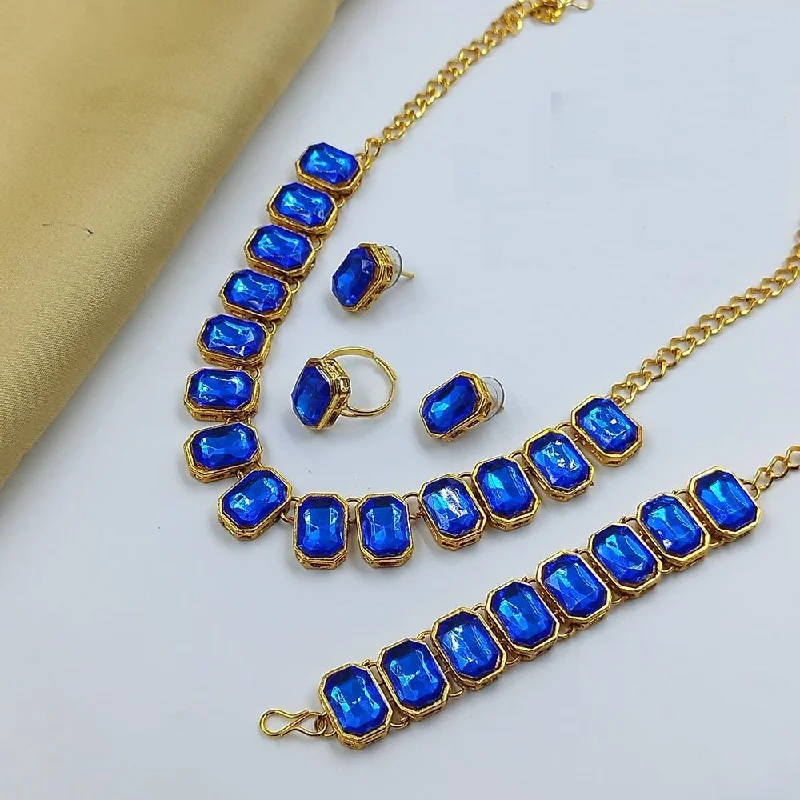 Shop Elegant Jewelry At Unbeatable Prices Akruti Collection Gold Plated Combo Set