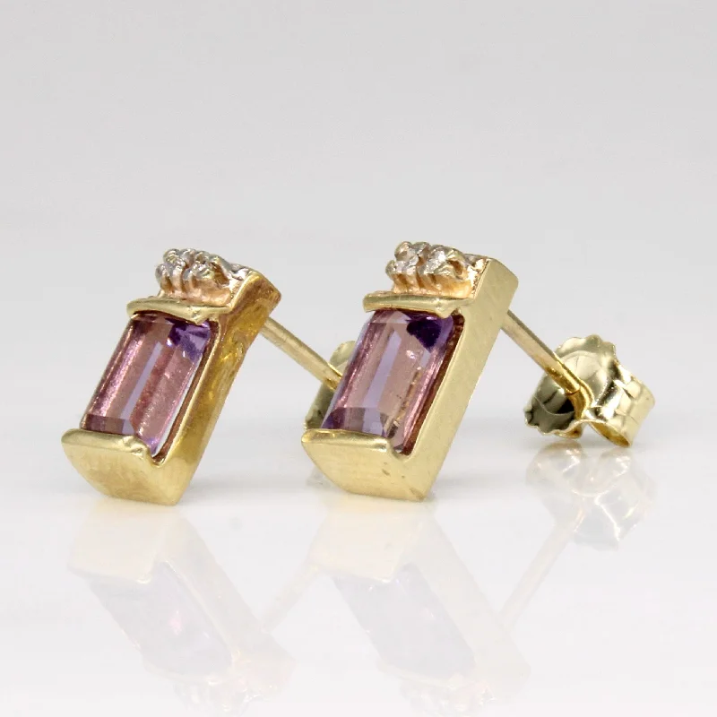 Shine Bright With Our Special Jewelry Promotions Amethyst & Diamond Earrings | 0.80ctw, 0.03ctw | Shine Bright With Our Special Jewelry Promotions Amethyst & Diamond Earrings | 0.80ctw, 0.03ctw |