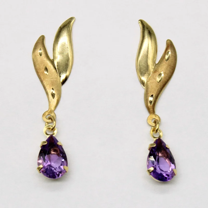Waterproof Stainless Steel Jewelry For Lasting Beauty Amethyst Drop Earrings | 1.30ctw | Waterproof Stainless Steel Jewelry For Lasting Beauty Amethyst Drop Earrings | 1.30ctw |