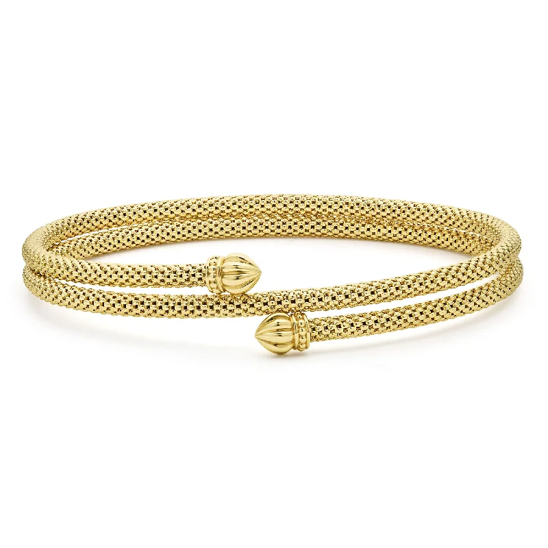 Premium Diamond Jewelry At Once-In-A-Lifetime Discounts Caviar Gold 18K Gold Double Wrap Bracelet