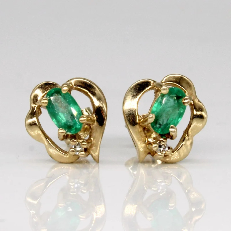 Bestselling Jewelry Now On Sale – Elevate Your Look Emerald & Diamond Earrings | 0.30ctw, 0.02ctw |