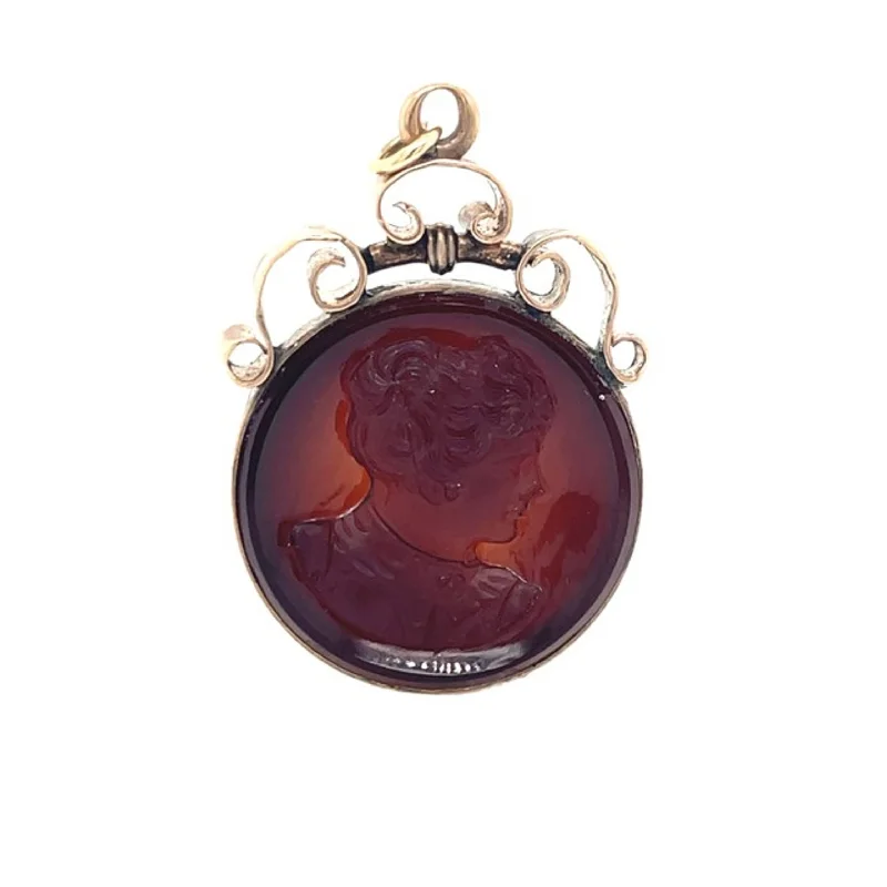 Best Jewelry Deals – Shop Premium Pieces At Great Prices Estate 14k Rose Gold Pendant with Carnelian Cameo