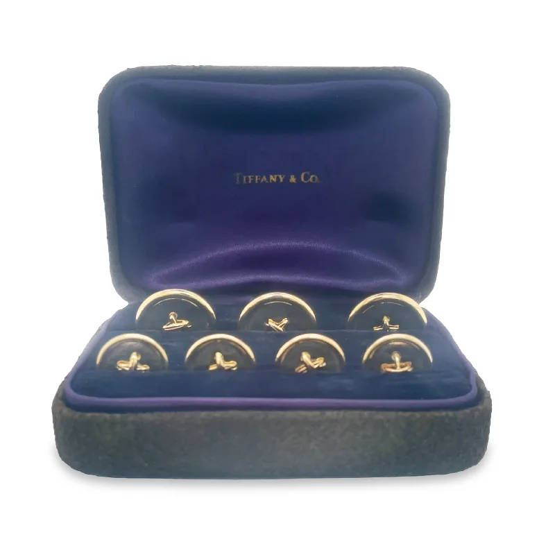 Don't Miss These Dazzling Jewelry Discounts Estate Tiffany & Co 14k Yellow Gold Button Set