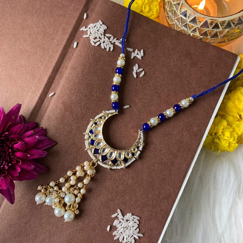 Get Ready To Sparkle – Special Jewelry Discounts Etnico I Jewels Rakshabandhan Designer Handcrafted Meenakari Kundan Pearl Hanging Lumba Rakhi For Bhabhi/Sister (R105Bl-L)