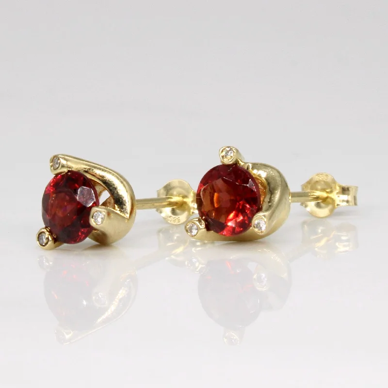 Elegant Jewelry, Affordable Luxury – Shop Now Garnet & Diamond Earrings | 0.90ctw |