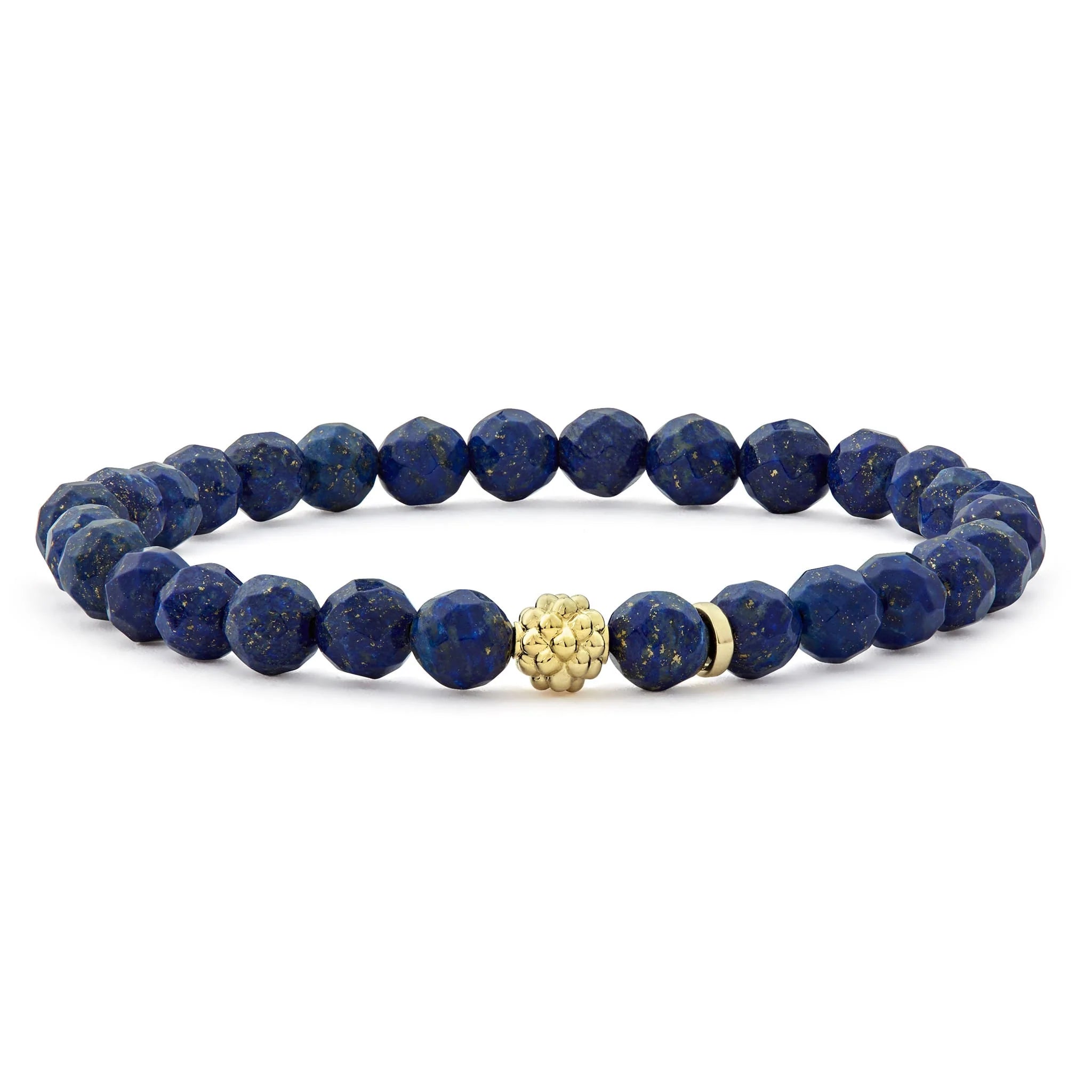 High-End Sparkle, Low-End Prices – Shop Now Lagos Lapis Gold Station Bead Bracelet