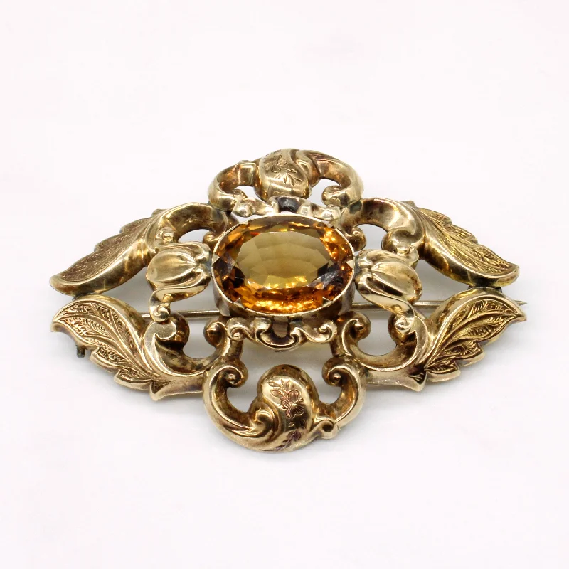 Breathtaking Jewelry, Breathtaking Prices Large Citrine Brooch & Pendant | 7.65ct |