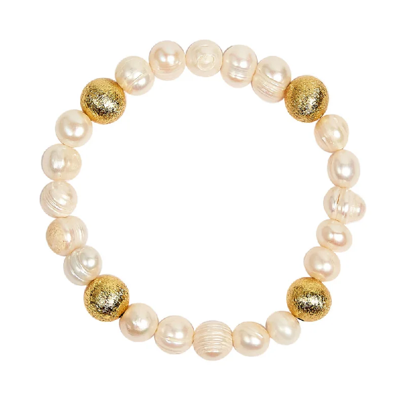 Special Jewelry Deals – Upgrade Your Collection Lisi Lerch Georgia Freshwater Pearl and Gold Beaded Bracelet- 10mm