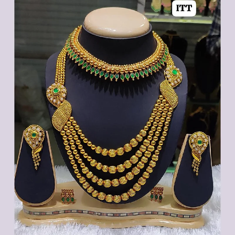 Personalized Jewelry Sale – Unique Pieces At Great Prices Lucentarts Jewellery Gold Plated Double Necklace Set