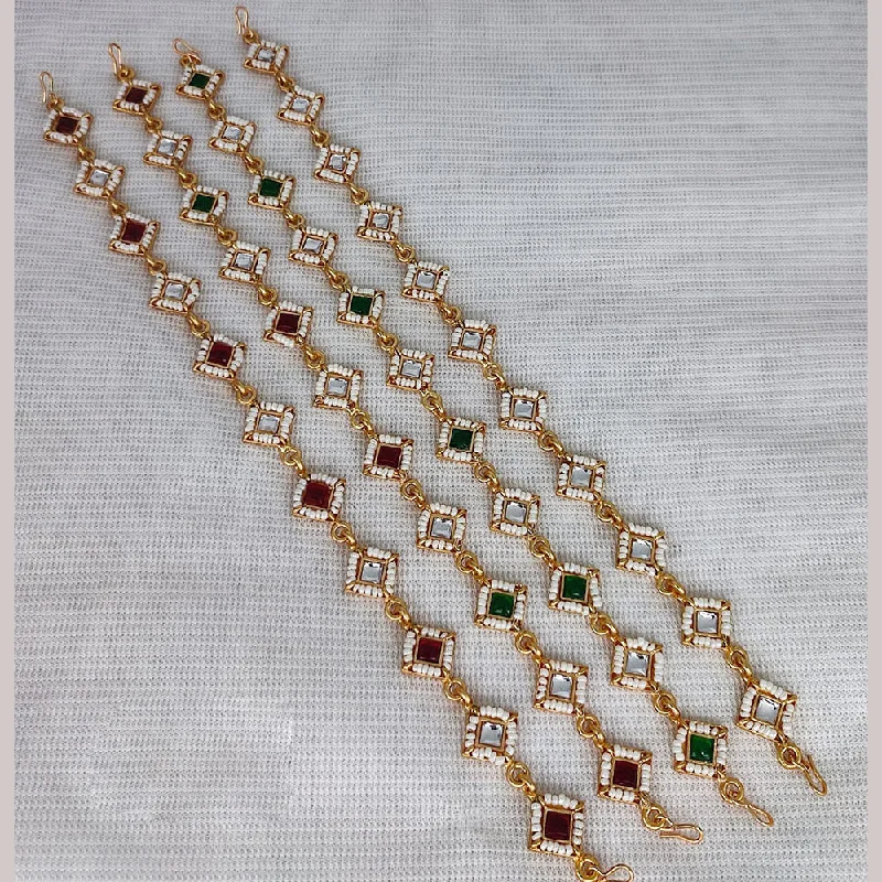 Best Jewelry Deals – Shop Premium Pieces At Great Prices Lucentarts Jewellery Gold Plated Kundan And Pearl Sheeshphool (Assorted Color 1Piece Only)
