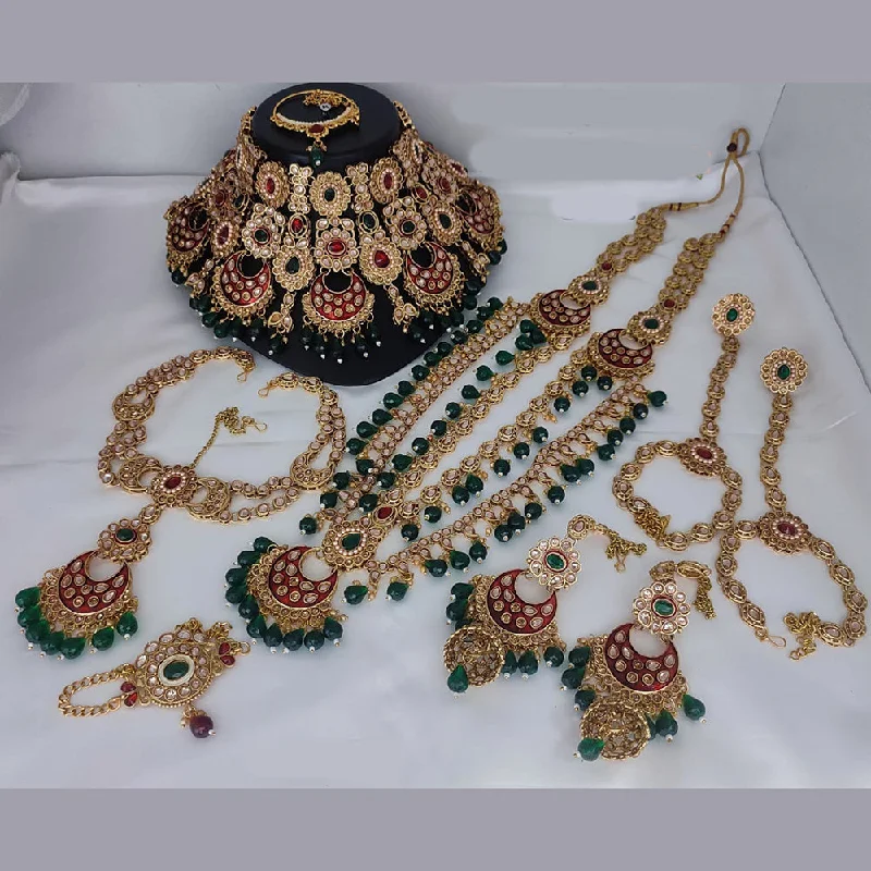 Celebrate With Sparkle – Jewelry Sale Now Live Lucentarts Jewellery Gold Plated Kundan Stone Bridal Necklace Set