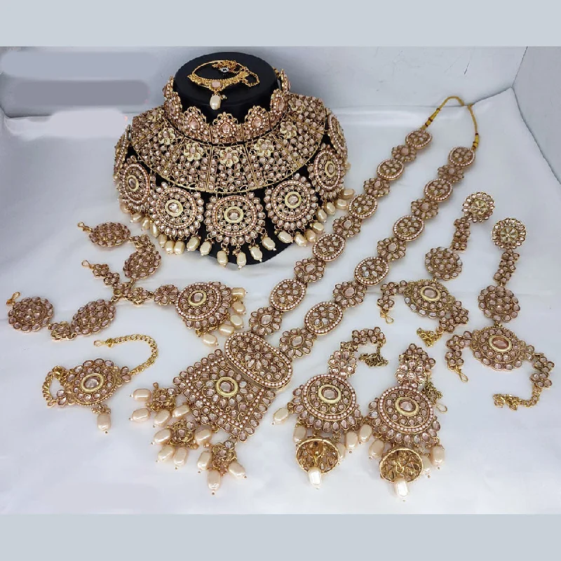 Jewelry Deals That Sparkle – Shop Today Lucentarts Jewellery Gold Plated Kundan Stone Bridal Necklace Set
