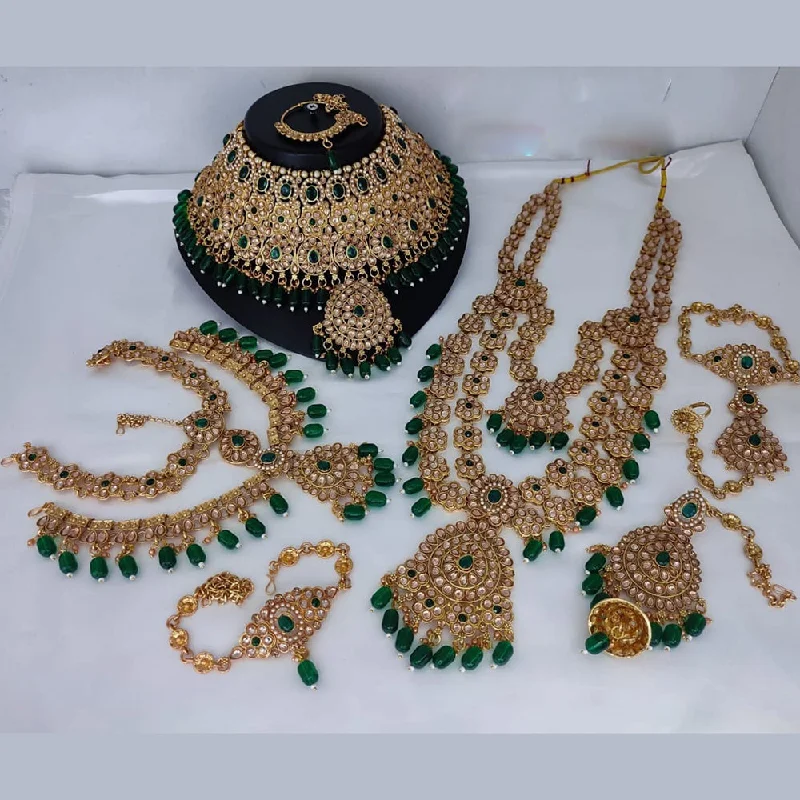 Get Ready To Sparkle – Special Jewelry Discounts Lucentarts Jewellery Gold Plated Kundan Stone Bridal Necklace Set