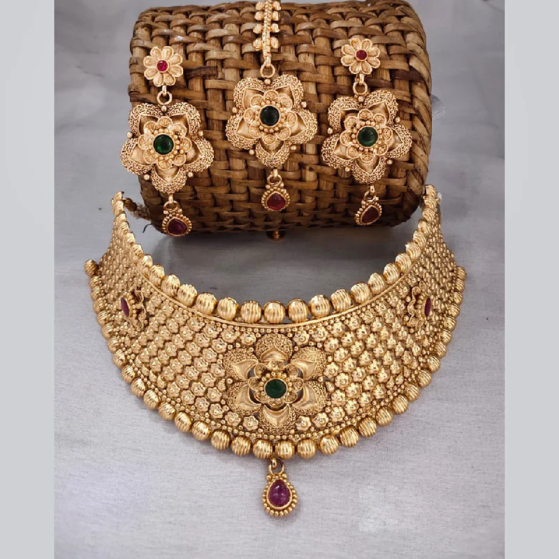 Holiday Jewelry Sale – Perfect Gifts At The Best Prices Lucentarts Jewellery Gold Plated Pota Stone Necklace Set