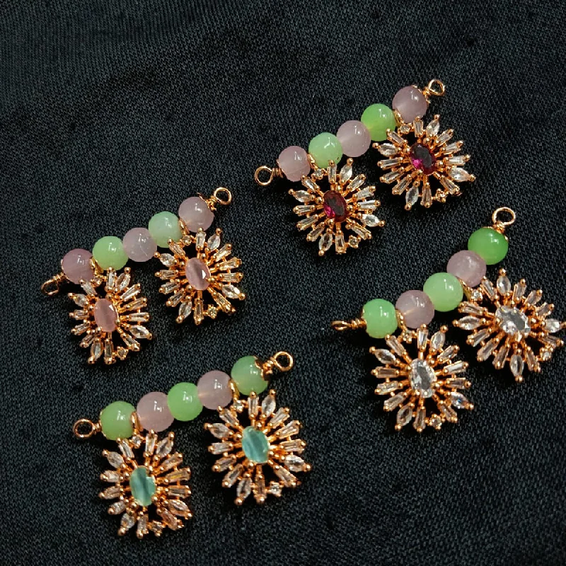 Clearance Sale On High-End Jewelry Collections Lucentarts Jewellery Rose Gold Plated AD Pendant