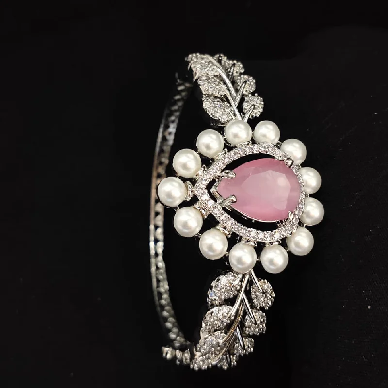 Affordable Luxury Jewelry For Every Occasion Lucentarts Jewellery Silver Plated AD Openable Kada