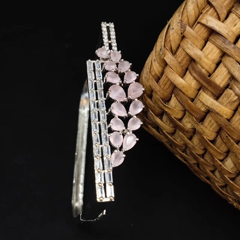 Grab Your Favorite Jewelry At The Lowest Prices Lucentarts Jewellery Silver Plated AD Openable Kada