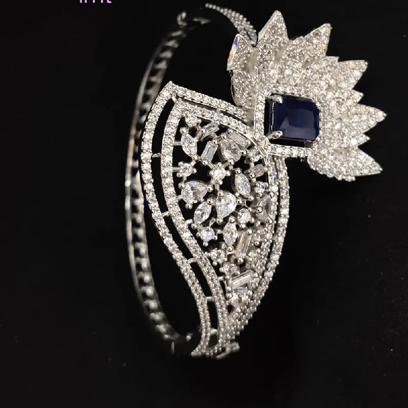Luxury Jewelry At Unbeatable Discounts Lucentarts Jewellery Silver Plated AD Openable Kada
