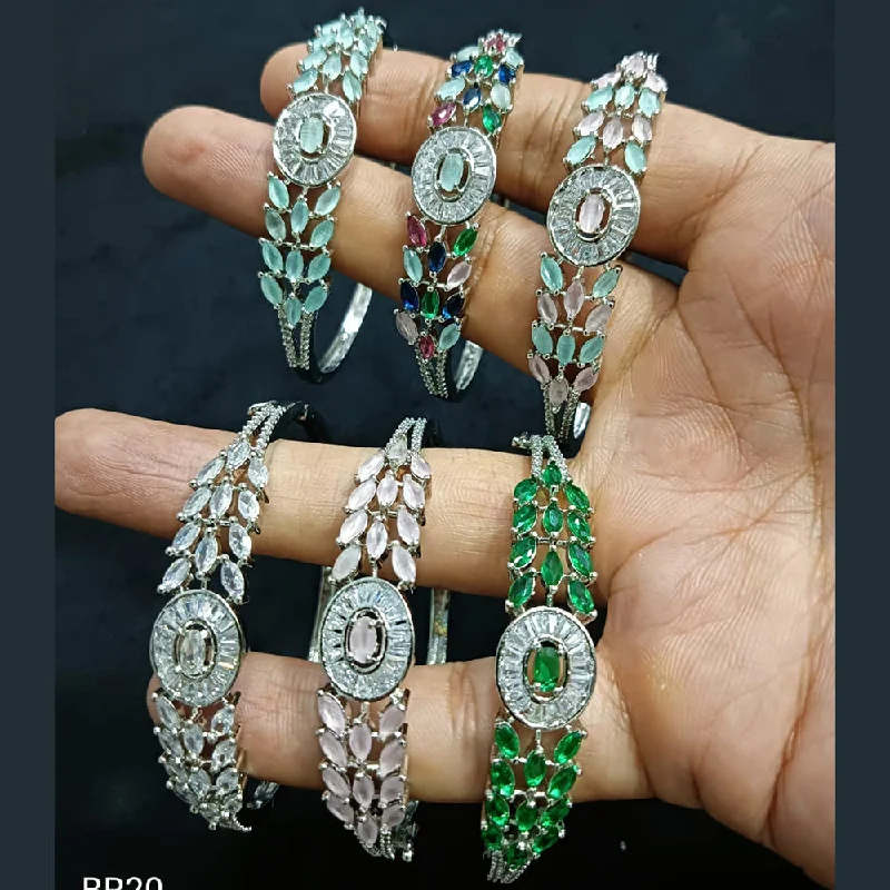 Unique Jewelry Designs Now At Discounted Rates Lucentarts Jewellery Silver Plated AD Openable Kada