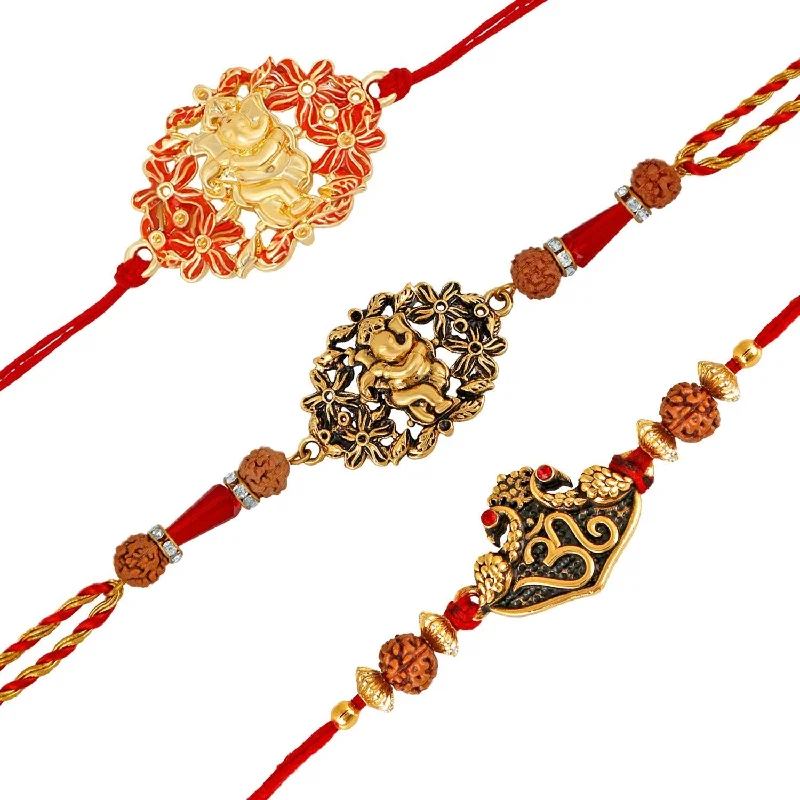 Shine In Style – Shop Jewelry Discounts Today Mahi Combo of Om and Ganesha Rakhis with Crystals and Rudraksha for Adorable Brothers RCO1105119G Shine In Style – Shop Jewelry Discounts Today Mahi Combo of Om and Ganesha Rakhis with Crystals and Rudraksha for Adorable Brothers RCO1105119G
