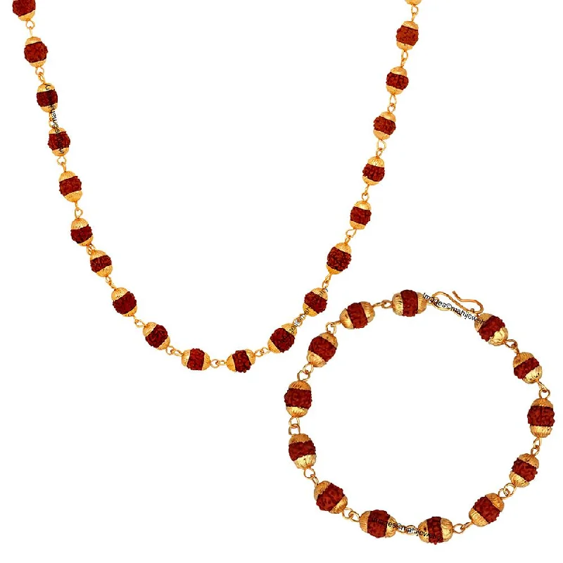 Must-Have Jewelry At Unbelievable Discounts Mahi Combo of Rudrakshaa 24 Inch Mala and Bracelet for Men (CO1105139G) Must-Have Jewelry At Unbelievable Discounts Mahi Combo of Rudrakshaa 24 Inch Mala and Bracelet for Men (CO1105139G)