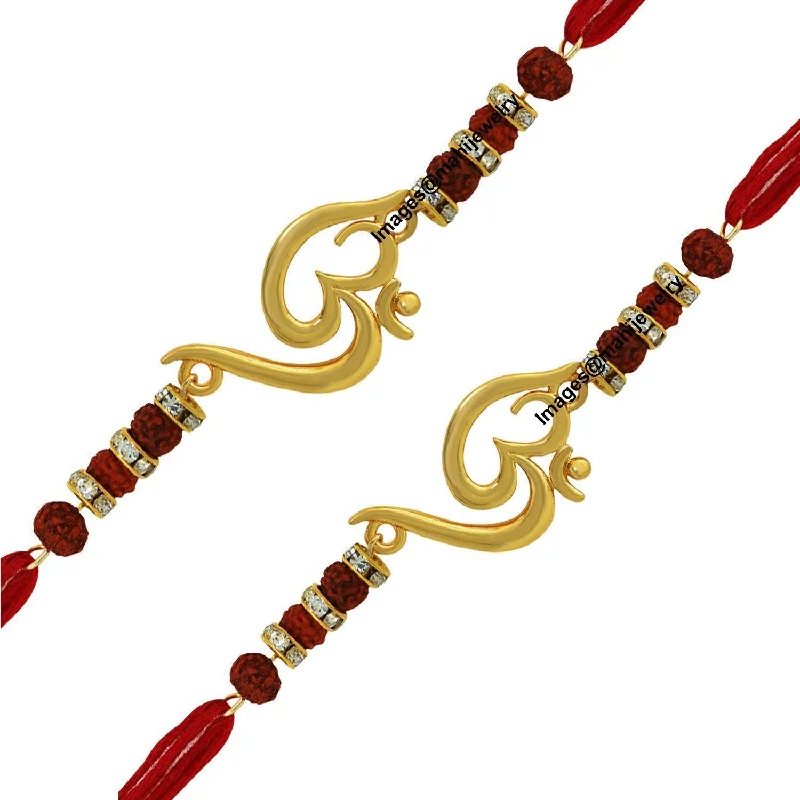 Jewelry Clearance Event – Stock Up Before It's Over Mahi Combo of Twince Om Rudraksha Designed Rakhis Gold Plated for Brothers (Bracelet) CO1104642G Jewelry Clearance Event – Stock Up Before It's Over Mahi Combo of Twince Om Rudraksha Designed Rakhis Gold Plated for Brothers (Bracelet) CO1104642G