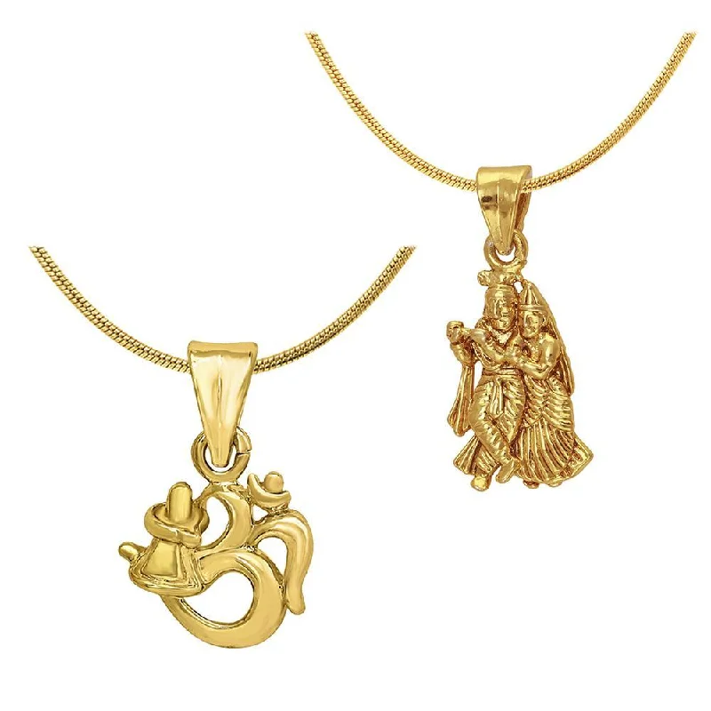 Stunning Jewelry Pieces At The Lowest Prices Ever Mahi Combo of Two Radha-Krishna & Shiva Unisex God Pendants Stunning Jewelry Pieces At The Lowest Prices Ever Mahi Combo of Two Radha-Krishna & Shiva Unisex God Pendants