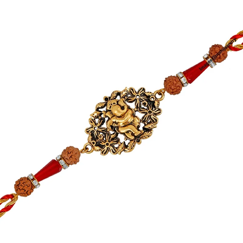 Sparkle For Less – Shop Jewelry Deals Now Mahi Oxidised Gold Plated Lord Ganesha Rudraksh Rakhi Bracelet for Adorable Brother/Bhaiya RA1100621G Sparkle For Less – Shop Jewelry Deals Now Mahi Oxidised Gold Plated Lord Ganesha Rudraksh Rakhi Bracelet for Adorable Brother/Bhaiya RA1100621G