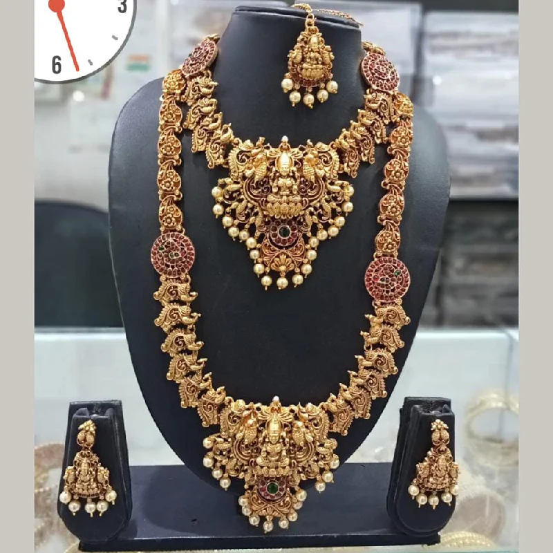 Affordable Luxury Jewelry – Style At A Great Price Manisha Jewellery Gold Plated Temple Double Necklace Set Affordable Luxury Jewelry – Style At A Great Price Manisha Jewellery Gold Plated Temple Double Necklace Set