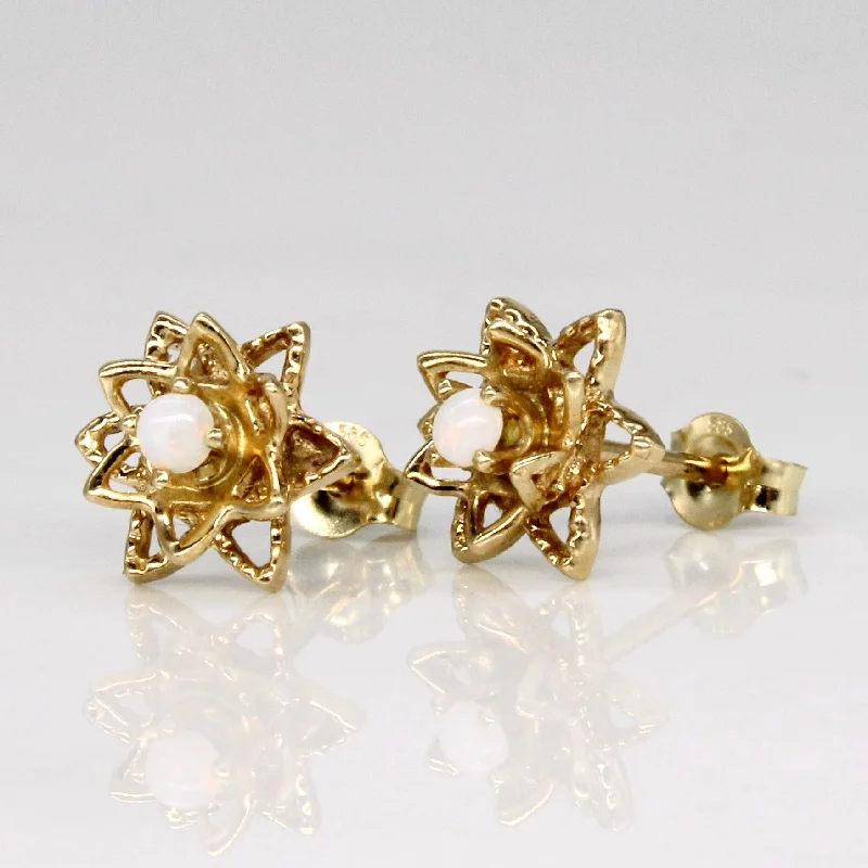 Affordable Luxury Jewelry For Every Occasion Opal Flower Earrings | 0.08ctw |