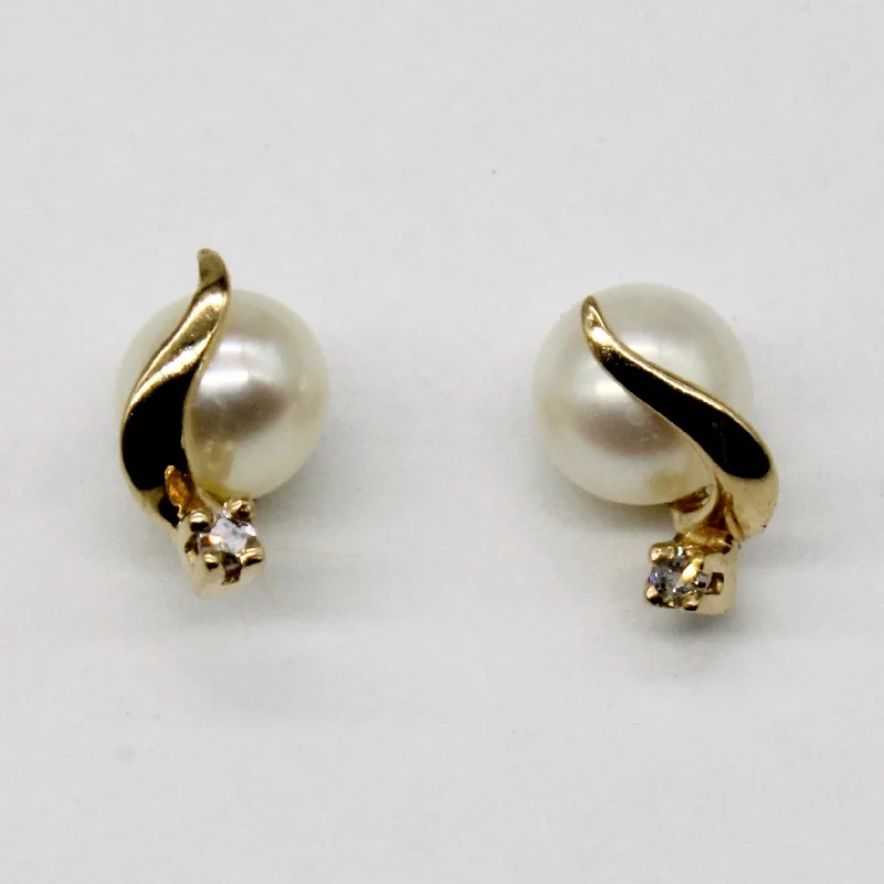 Don't Miss Out – Shop Elegant Jewelry For Less Pearl & Diamond Earrings | 0.01ctw |