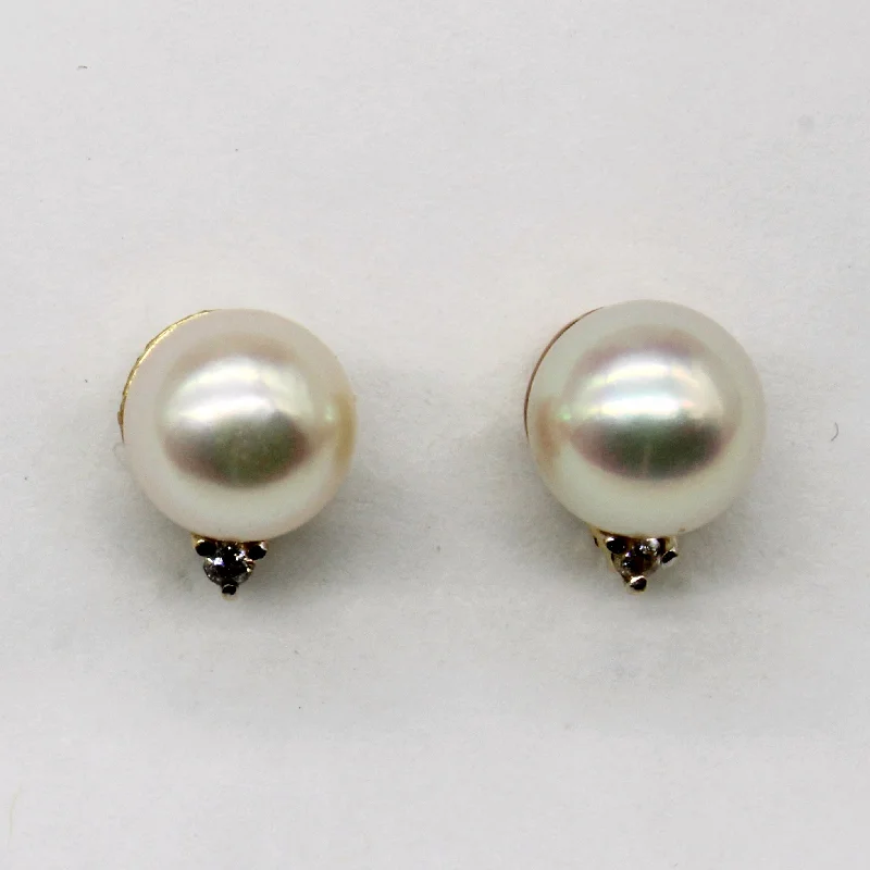 Huge Savings On Premium Jewelry Styles Pearl & Diamond Earrings | 0.02ctw |