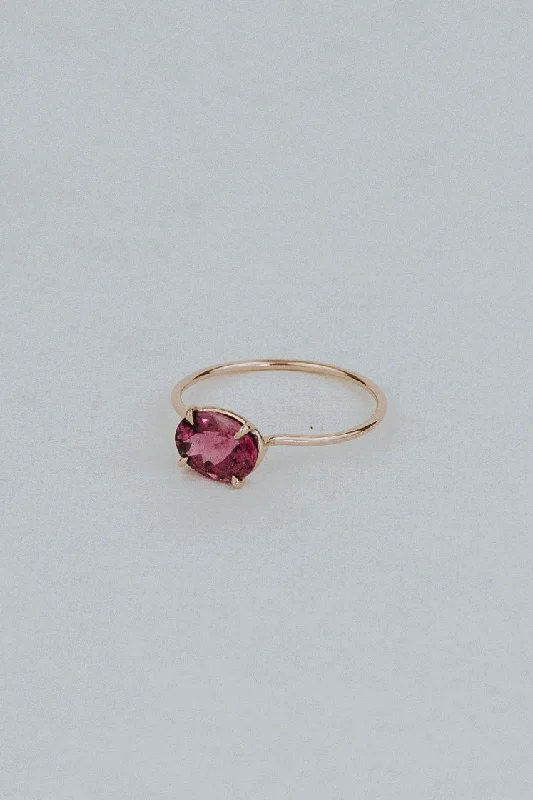 Make Every Moment Shine – Jewelry Discounts Available Prong Set Gemstone Ring - Tourmaline 14k Rose Gold