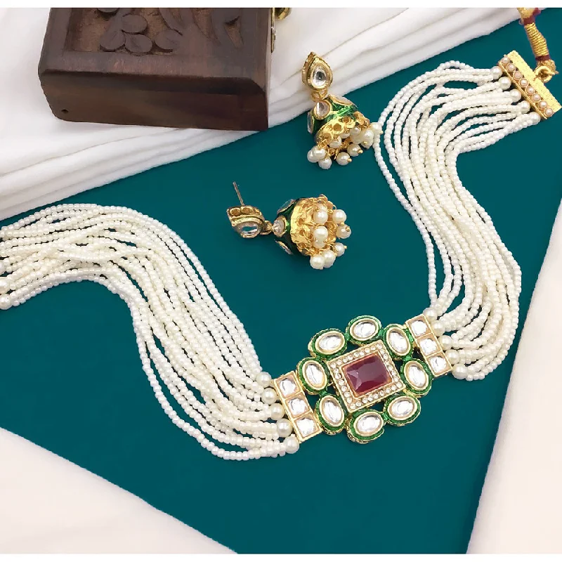 Seasonal Jewelry Clearance – Best Styles At The Lowest Prices Shree Jai Sai Art Pearls and Beads Necklace Set