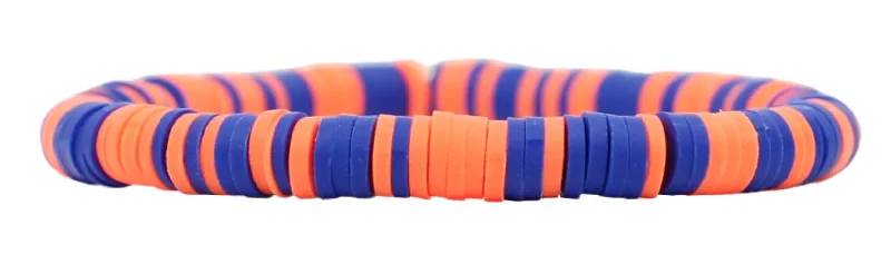 Elegant Jewelry Styles At Budget-Friendly Prices Stacker Stretch Bracelet - Blue + Orange Vinyl