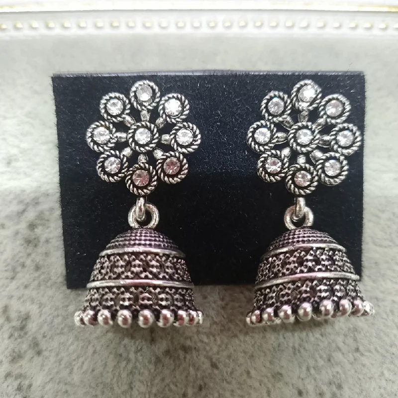 Jewelry Clearance – Final Chance To Save Big Tahura Oxidised Plated Jhumki Earrings