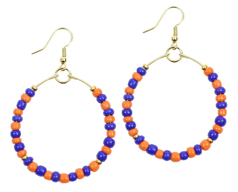 Modern Statement Jewelry For Bold Styling The Chloe Earring - Orange + Blue