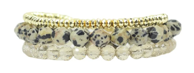 Dainty Floral Jewelry For Feminine Elegance The Dalmatian Stretchy Stack