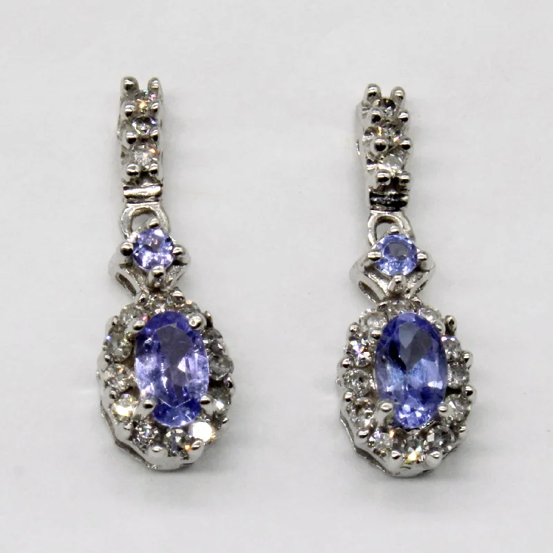 Luxury Meets Affordability – Jewelry Sale Live Now Tanzanite & Diamond Drop Earrings | 0.42ctw, 0.30ctw |