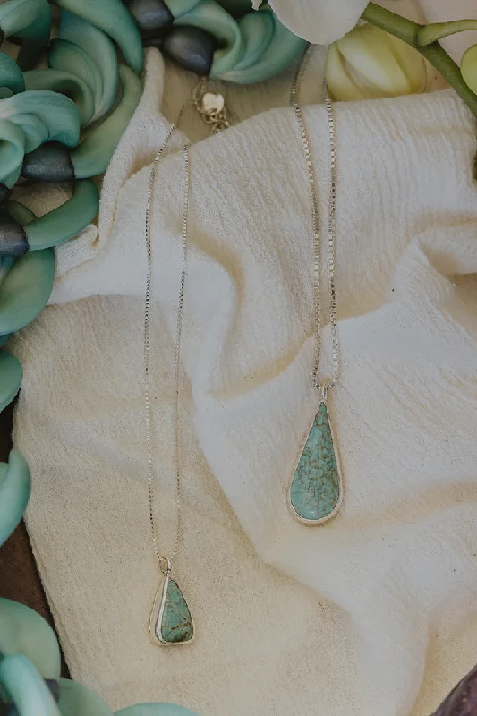 Versatile Layering Jewelry For Effortless Chic Turquoise Slim Teardrop Necklace