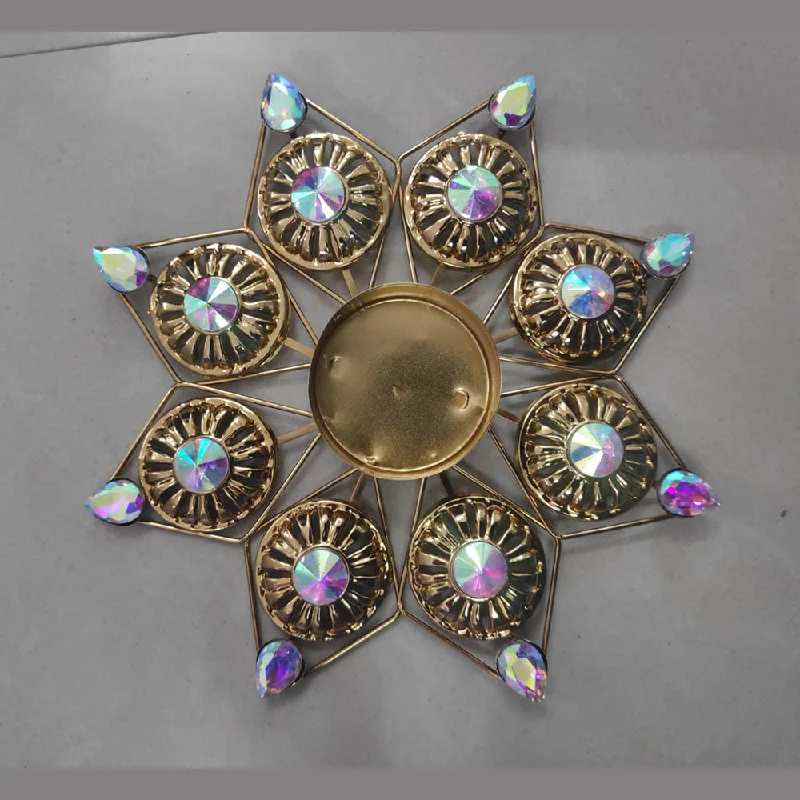 Flash Deals On Fine Jewelry – Shop Before It's Gone Viky Brass Metal Gold Plated Designer Diya