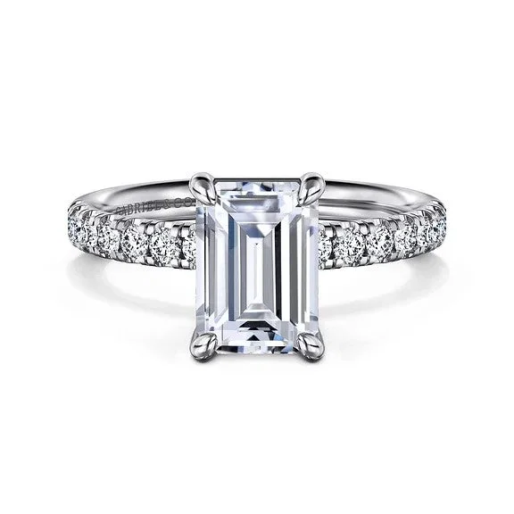 Shop Trending Jewelry With Exclusive Savings Winslow - 14K White Gold Emerald Cut Diamond Engagement Ring (Setting Only)